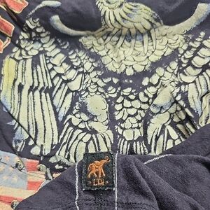 Trunk Ltd Black Long Sleeve Tee with Cream Graphic and Gold Logo